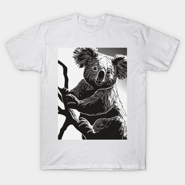 Koalas Shadow Silhouette Anime Style Collection No. 51 T-Shirt by cornelliusy